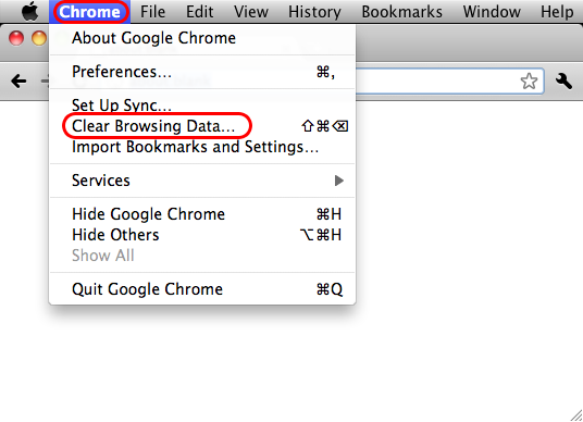 how to clear cache google chrome for apple mac