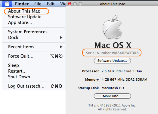 mac serial number model
